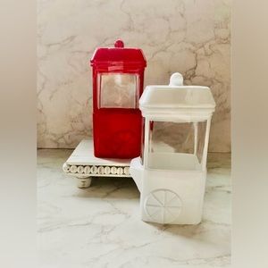 Target Bullseye Playground set of Red & White Popcorn Cart Jars